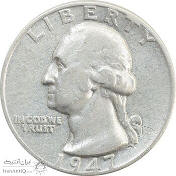 سکه کوارتر دلار 1947 واشنگتن - VF30 - آمریکا