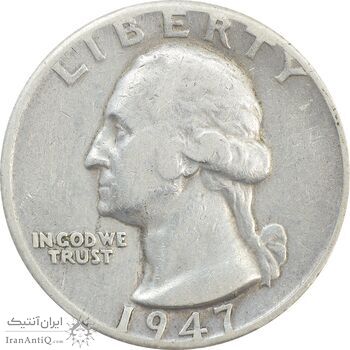 سکه کوارتر دلار 1947D واشنگتن - VF30 - آمریکا