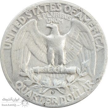 سکه کوارتر دلار 1952D واشنگتن - VF35 - آمریکا