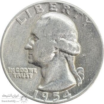 سکه کوارتر دلار 1954 واشنگتن - VF25 - آمریکا