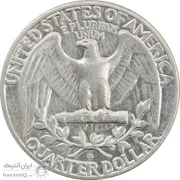 سکه کوارتر دلار 1958D واشنگتن - EF40 - آمریکا