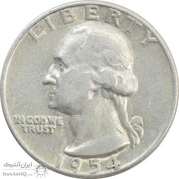 سکه کوارتر دلار 1954 واشنگتن - VF30 - آمریکا