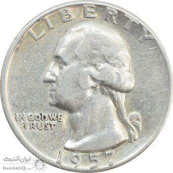 سکه کوارتر دلار 1957 واشنگتن - VF35 - آمریکا سکه کوارتر دلار 1957 واشنگتن - VF35 - آمریکا