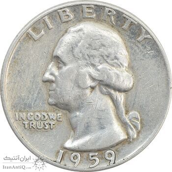 سکه کوارتر دلار 1959D واشنگتن - VF35 - آمریکا
