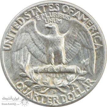 سکه کوارتر دلار 1962D واشنگتن - VF35 - آمریکا