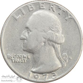 سکه کوارتر دلار 1973D واشنگتن - VF30 - آمریکا