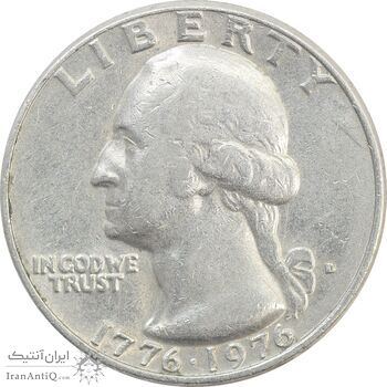 سکه کوارتر دلار 1976D جشن دویست سالگی واشنگتن - VF35 - آمریکا