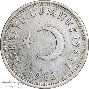 سکه 50 کروش 1948 جمهوری - EF45 - ترکیه سکه 50 کروش 1948 جمهوری - EF45 - ترکیه