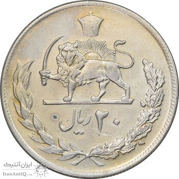سکه 20 ریال 2535 پنجاهمین سال - AU55 - محمد رضا شاه سکه 20 ریال 2535 پنجاهمین سال - AU55 - محمد رضا شاه