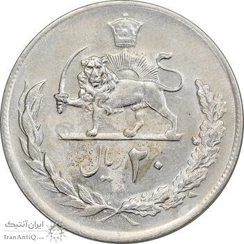 سکه 20 ریال 1354 - MS62 - محمد رضا شاه سکه 20 ریال 1354 - MS62 - محمد رضا شاه