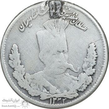 سکه 1000 دینار 1323 تصویری - F - مظفرالدین شاه