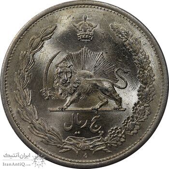 سکه 5 ریال 1313 - 3 تاریخ متوسط - MS63 - رضا شاه