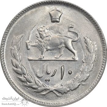 سکه 10 ریال 2537 - MS61 - محمد رضا شاه