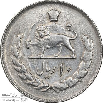 سکه 10 ریال 2537 - AU55 - محمد رضا شاه