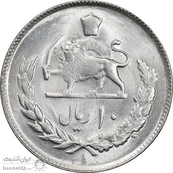سکه 10 ریال 2536 - MS63 - محمد رضا شاه