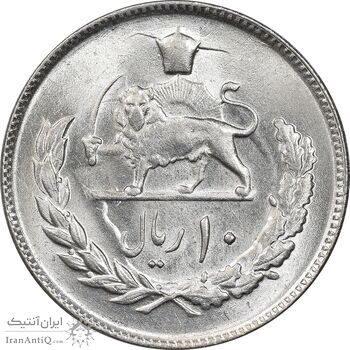 سکه 10 ریال 1354 - MS62 - محمد رضا شاه سکه 10 ریال 1354 - MS62 - محمد رضا شاه