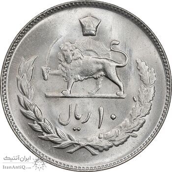 سکه 10 ریال 1354 - MS64 - محمد رضا شاه سکه 10 ریال 1354 - MS64 - محمد رضا شاه