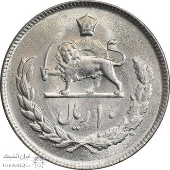 سکه 10 ریال 1353 - MS62 - محمد رضا شاه سکه 10 ریال 1353 - MS62 - محمد رضا شاه