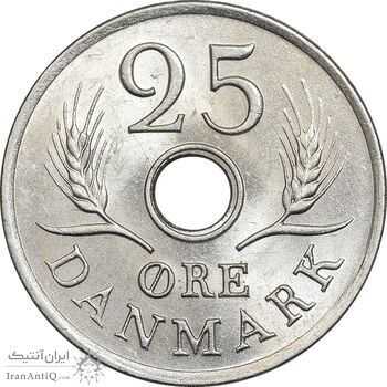 سکه 25 اوره 1972 فردریک نهم - MS63 - دانمارک سکه 25 اوره 1972 فردریک نهم - MS63 - دانمارک