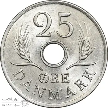 سکه 25 اوره 1972 فردریک نهم - MS63 - دانمارک
