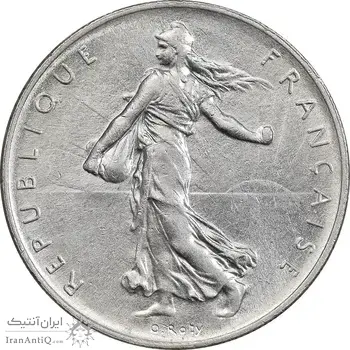 سکه 1 فرانک 1967 جمهوری پنجم - MS61 - فرانسه