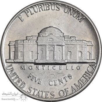 سکه 5 سنت 1981D جفرسون - AU50 - آمریکا