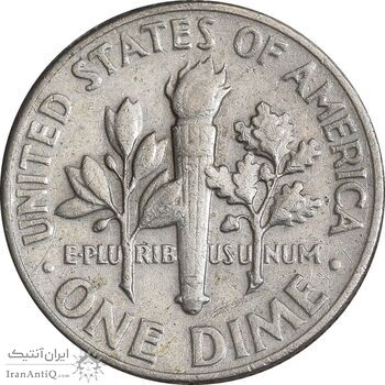 سکه 1 دایم 1966 روزولت - AU50 - آمریکا