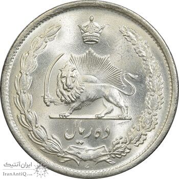 سکه 10 ریال 1323 - MS65 - محمد رضا شاه