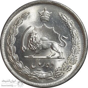 سکه 10 ریال 1323 - MS65 - محمد رضا شاه