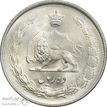 سکه 10 ریال 1324 - MS63 - محمد رضا شاه
