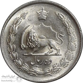سکه 10 ریال 1324 - MS63 - محمد رضا شاه