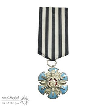 نشان پاس درجه 3 - با روبان غیر فابریک- EF - محمد رضا شاه