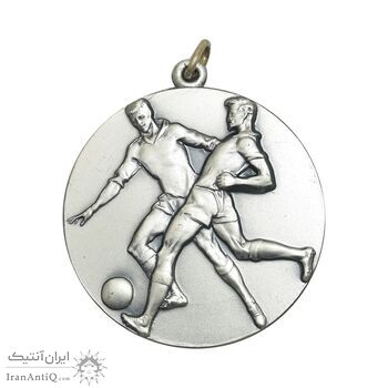 مدال برنز یادبود مسابقات ورزشی فوتبال جوانان - فدراسیون جوانان شیر و خورشید سرخ - نقره ای - UNC - محمد رضا شاه