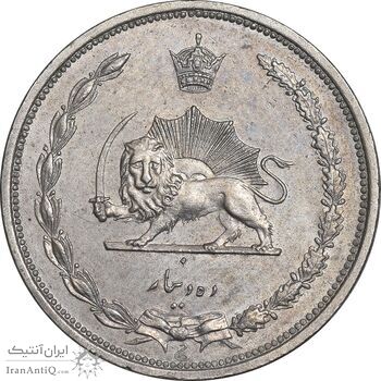 سکه 10 دینار 1310 نیکل - AU58 - رضا شاه