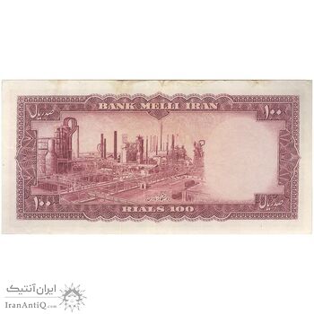 اسکناس 100 ریال 1333 - تک - VF35 - محمد رضا شاه