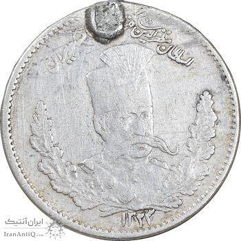 سکه 2000 دینار 1323 تصویری - VF - مظفرالدین شاه