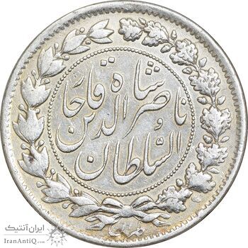 سکه 2000 دینار 1296 - EF45 - ناصرالدین شاه
