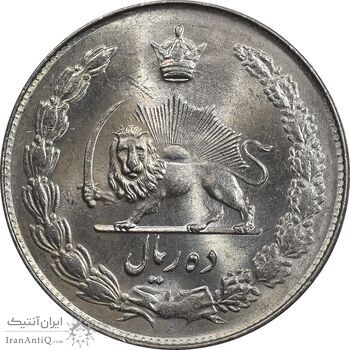 سکه 10 ریال 1343 - ضخیم - MS65 - محمد رضا شاه
