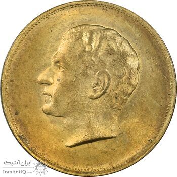 مدال برنز بیست و پنجمین سال سلطنت 1344 - UNC - محمدرضا شاه