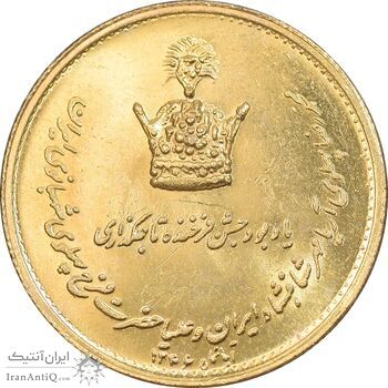 مدال طلا تاجگذاری 1346 - MS64 - محمد رضا شاه