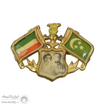 نشان یادبود ازدواج شاه و فوزیه - تیپ 2  - EF - محمد رضا شاه