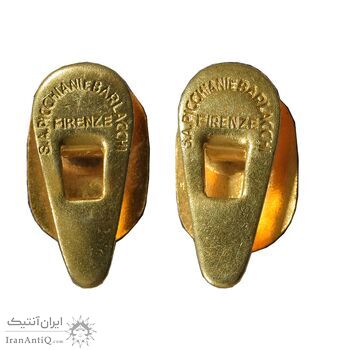 دکمه سر دست فدراسیون تیراندازی ایران - UNC - محمد رضا شاه