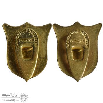 دکمه سر دست فدراسیون دو و میدانی ایران - ضرب ایتالیا - AU - محمد رضا شاه