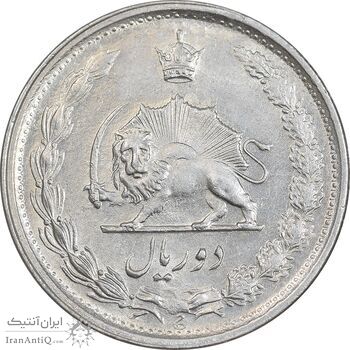 سکه 2 ریال 1349 - EF45 - محمد رضا شاه سکه 2 ریال 1349 - EF45 - محمد رضا شاه