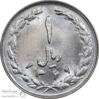 سکه 1 ریال 1361/0 - سورشارژ تاریخ - MS65 - جمهوری اسلامی