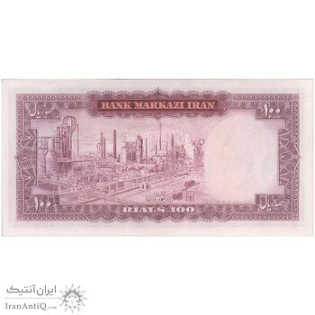 اسکناس 100 ریال (آموزگار - جهانشاهی) - تک - UNC61 - محمد رضا شاه