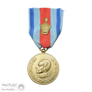 مدال آویزی 2500 سال شاهنشاهی ایران - با روبان فابریک - UNC - محمد رضا شاه