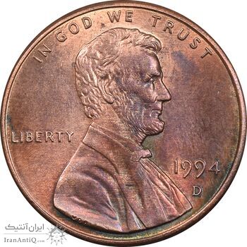 سکه 1 سنت 1994D لینکلن - MS62 - آمریکا