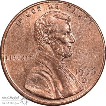 سکه 1 سنت 1996D لینکلن - MS63 - آمریکا