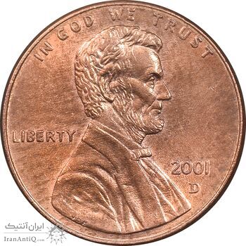 سکه 1 سنت 2001D لینکلن - MS61 - آمریکا